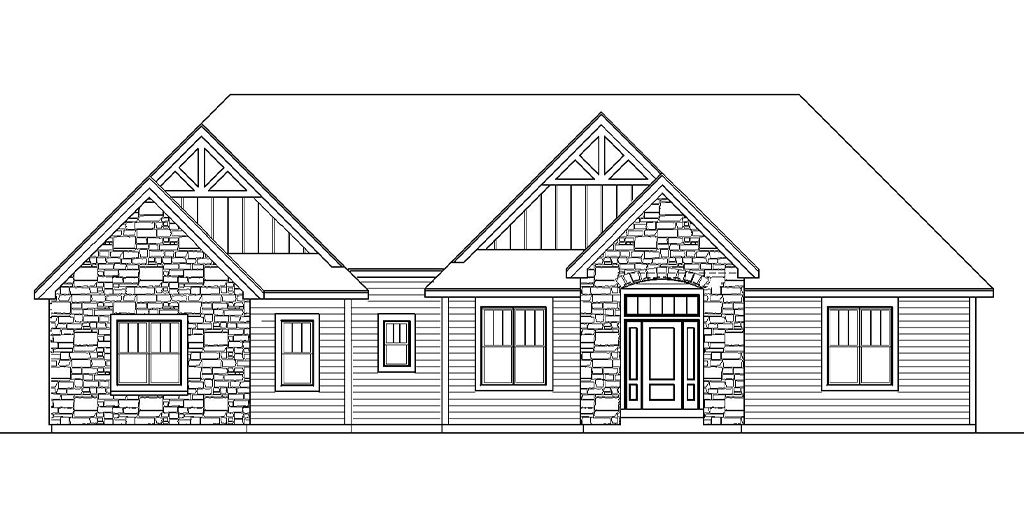 Finley II Base Model - Front Elevation - CTA