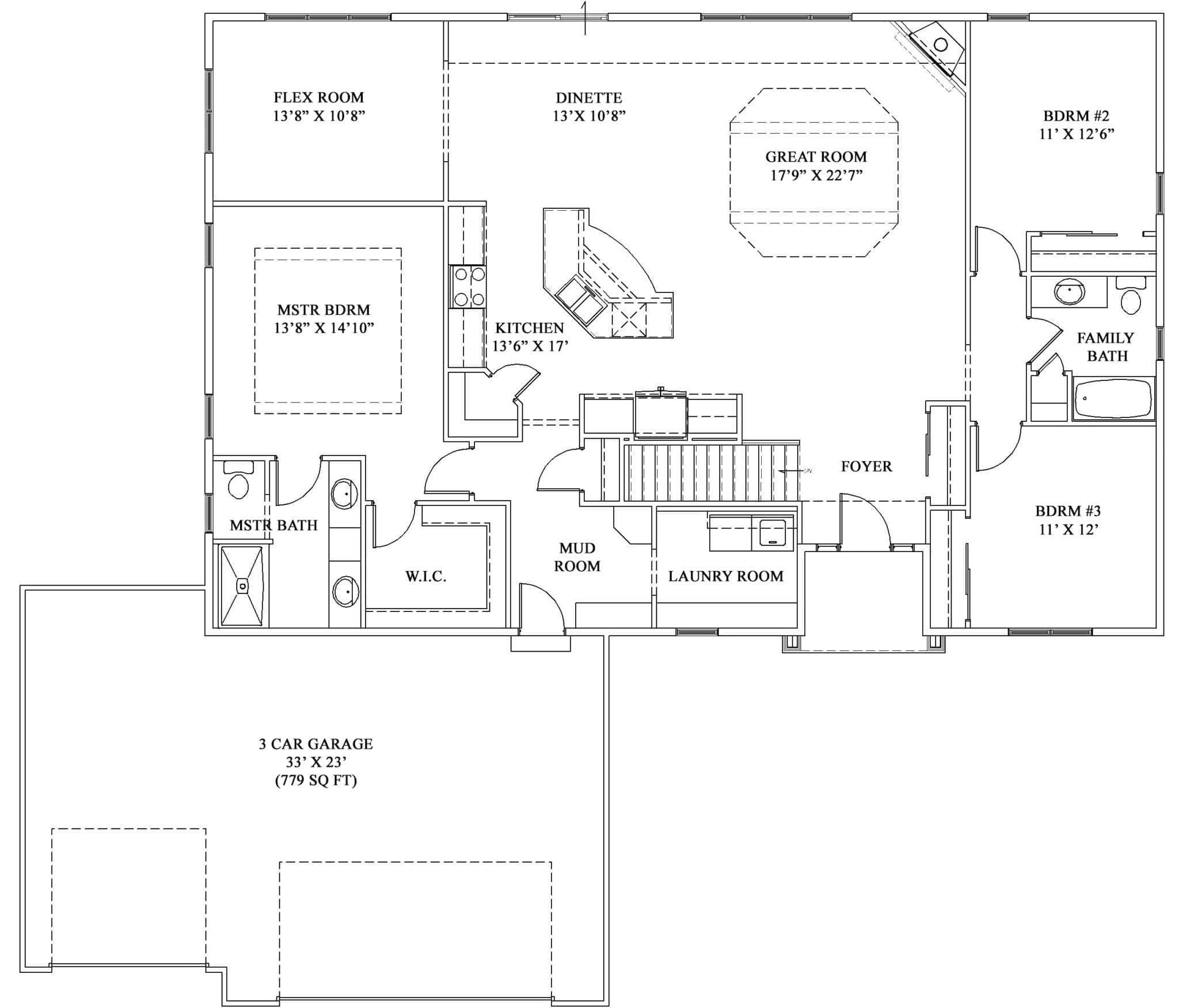 __Hadley-DP14-Artwork-Floor - Labeled Floorplan for Demlang Home Builders model The Hadley