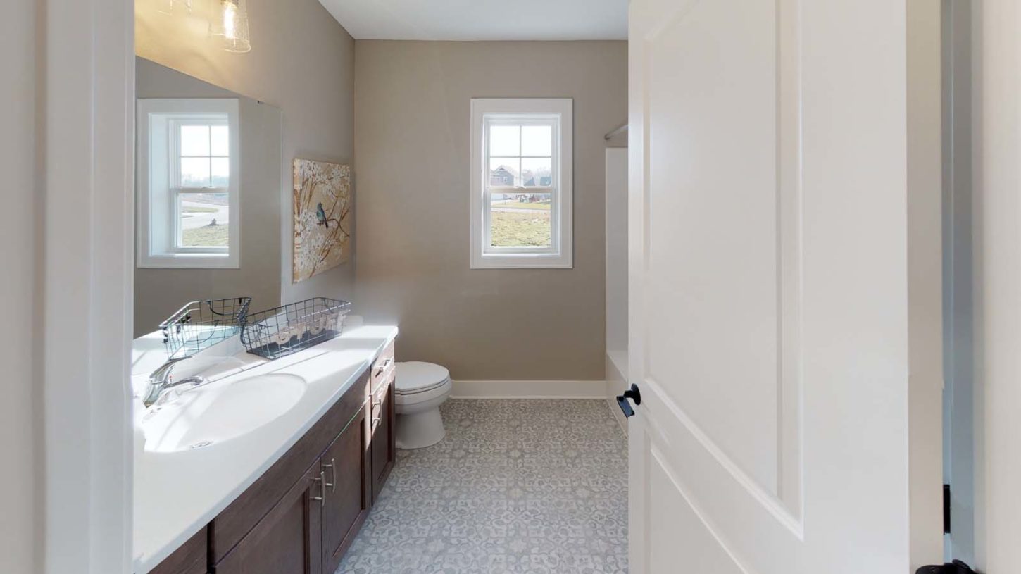 The Hadley model home bathroom