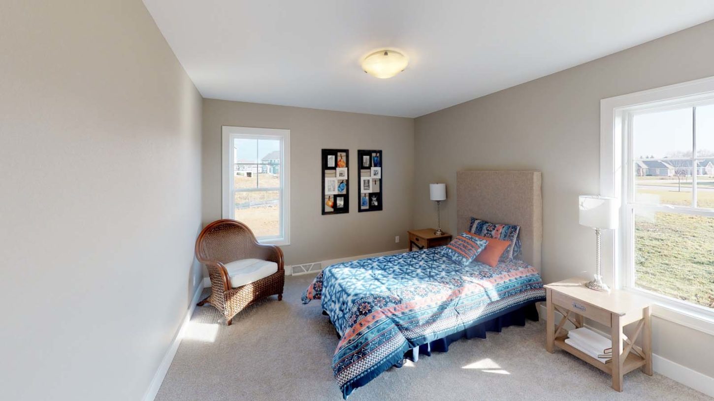 The Hadley model home bedroom