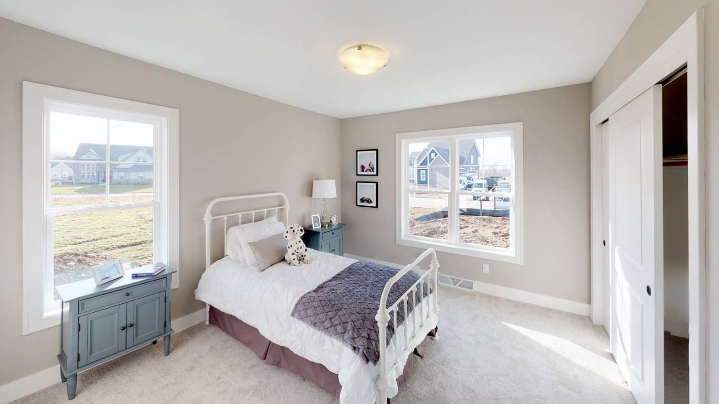 The Hadley model home bedroom