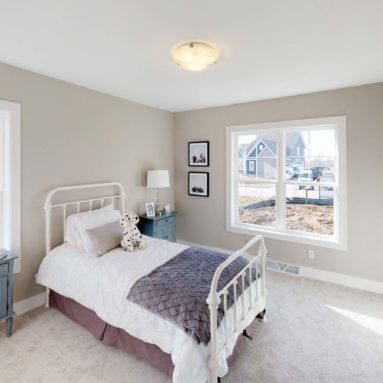 The Hadley model home bedroom