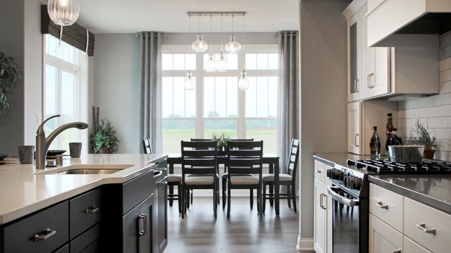 Kitchen looking toward the dinette in the Brooklyn model home