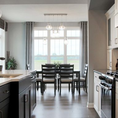 Kitchen looking toward the dinette in the Brooklyn model home