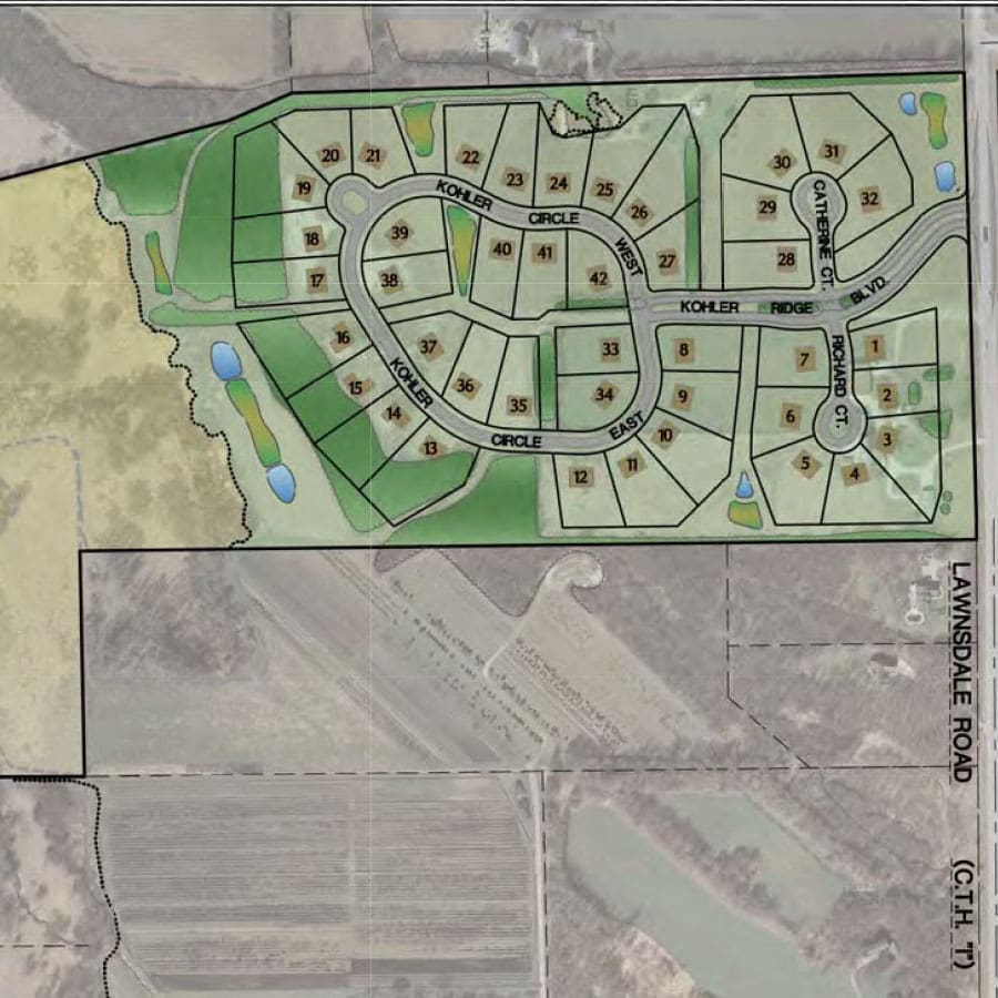 Kohler Ridge plat map phase 1