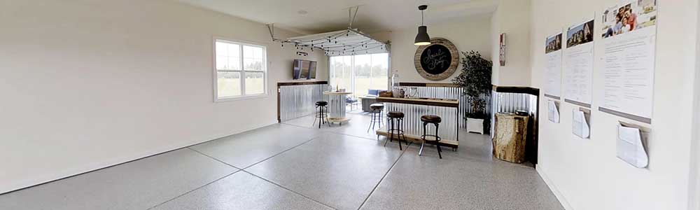 Custom garage in The Genevieve model home