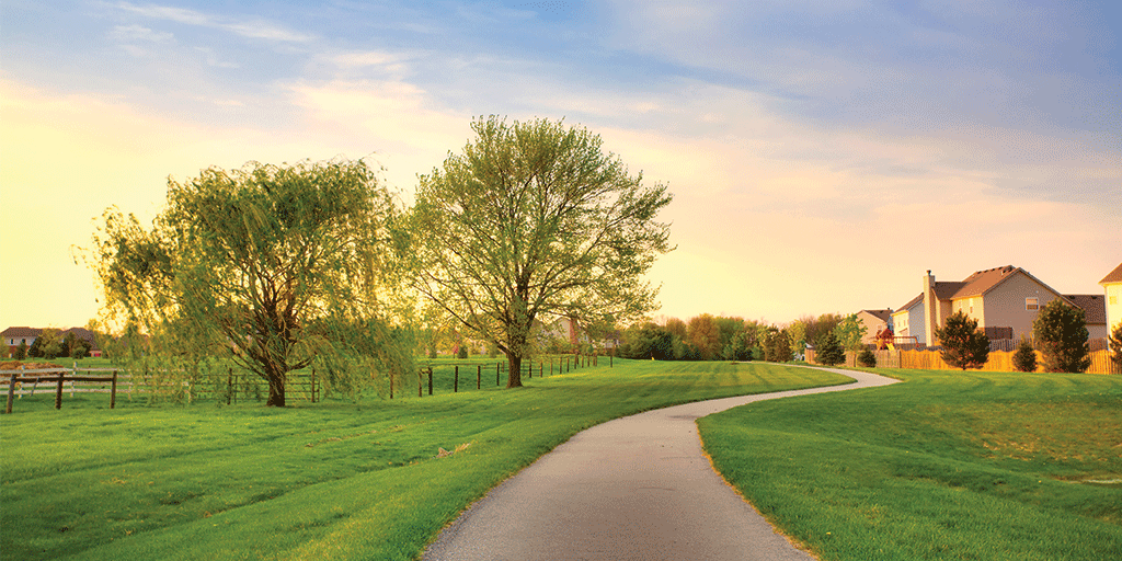 Suburban evening Suburban evening
