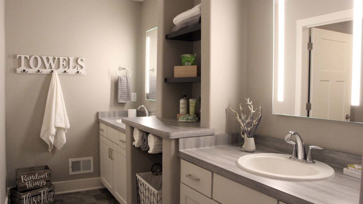 Upstairs bathroom of the Genevieve model home