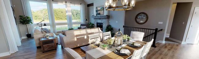 The Harper model home, featuring Luxury Vinyl Plank flooring