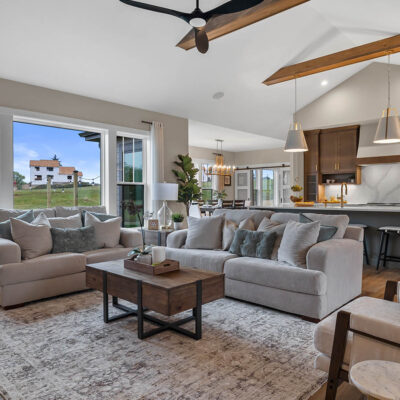 The Lexi, Parade of Homes Model, Great Room Overlooking Kitchen